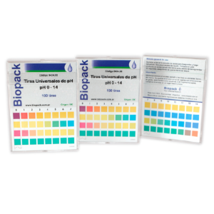 Tiras Universales de pH 0-14 para Análisis de Laboratorio - 100 Unidades
