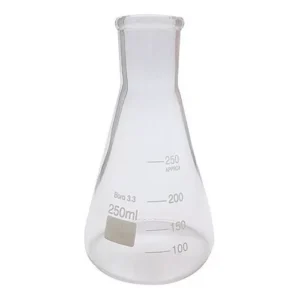 Erlenmeyers de Vidrio Borosilicato Boca Lisa 250 ml Graduados